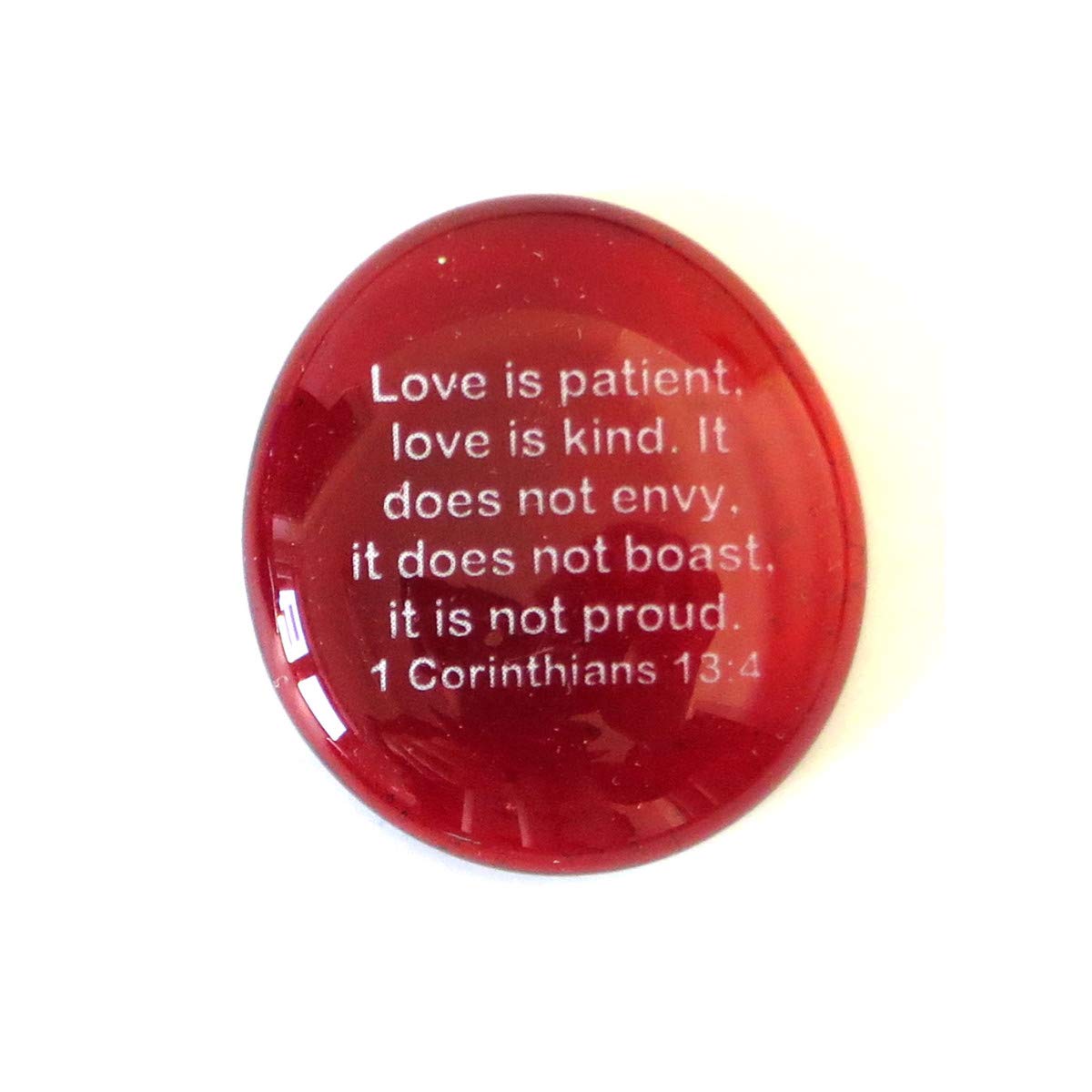 Scripture Glass Stones, Set of 100 Translucent and Opaque Glass Stones Printed with Many of Your Favorite Bible Verses with Retail Display by Lifeforce Glass.