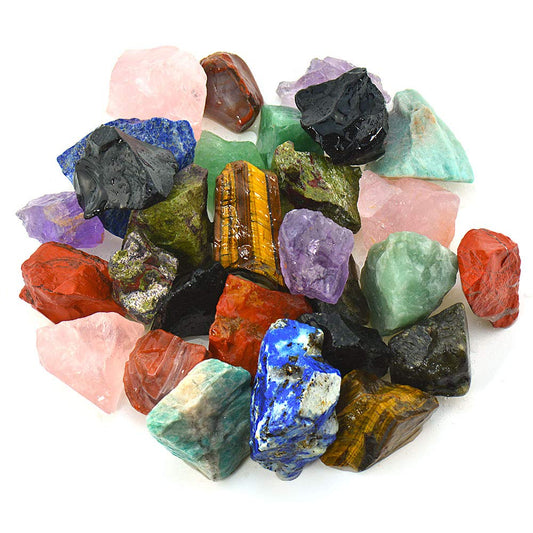 1 lb Bulk Rough Madagascar Stones Mix - Large 1" Natural Raw Stones for Tumbling, Cabbing, Fountain Rocks, Decoration,Polishing, Wire Wrapping, Wicca & Reiki