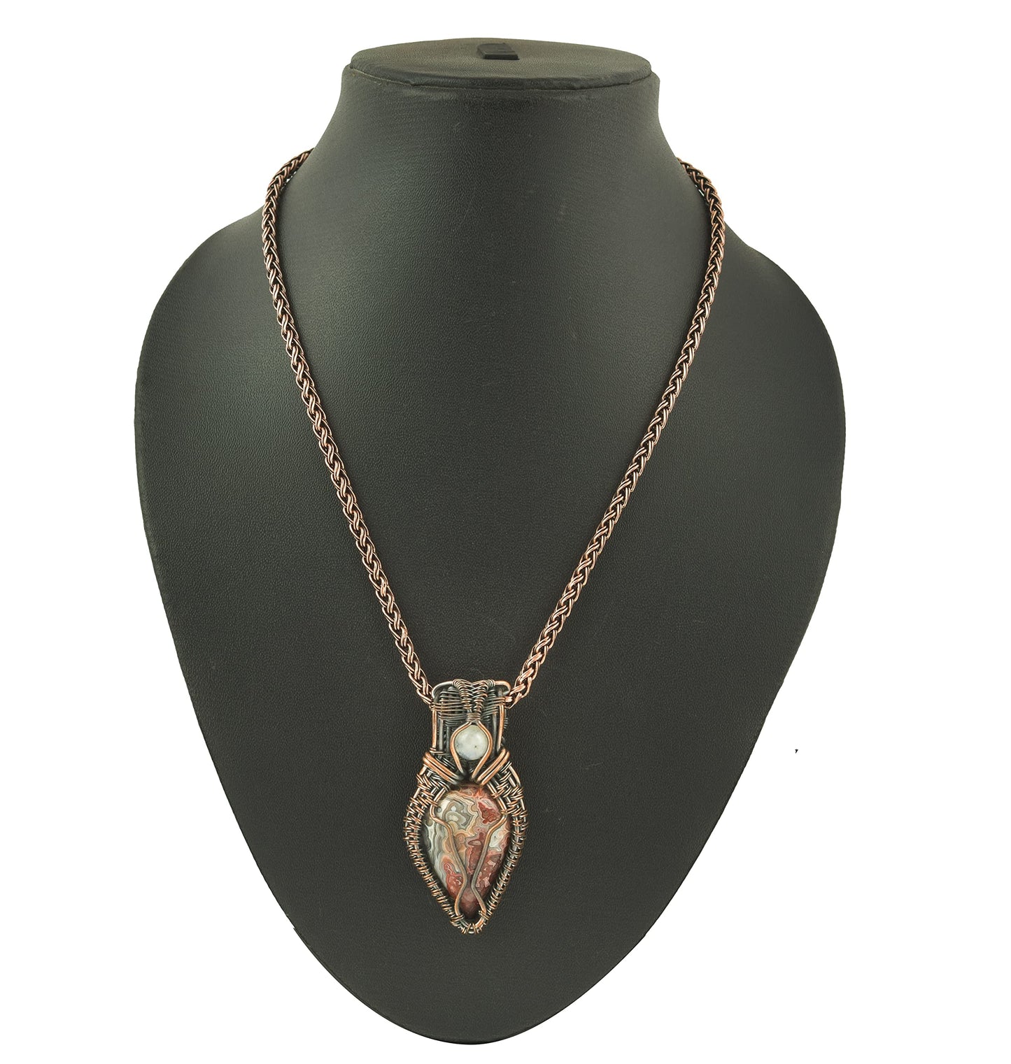 Stunning Handmade Copper Wire Wrapped Multi-Gemstone Pendant Necklace 20" - Perfect for Spiritual Connection and Intuition